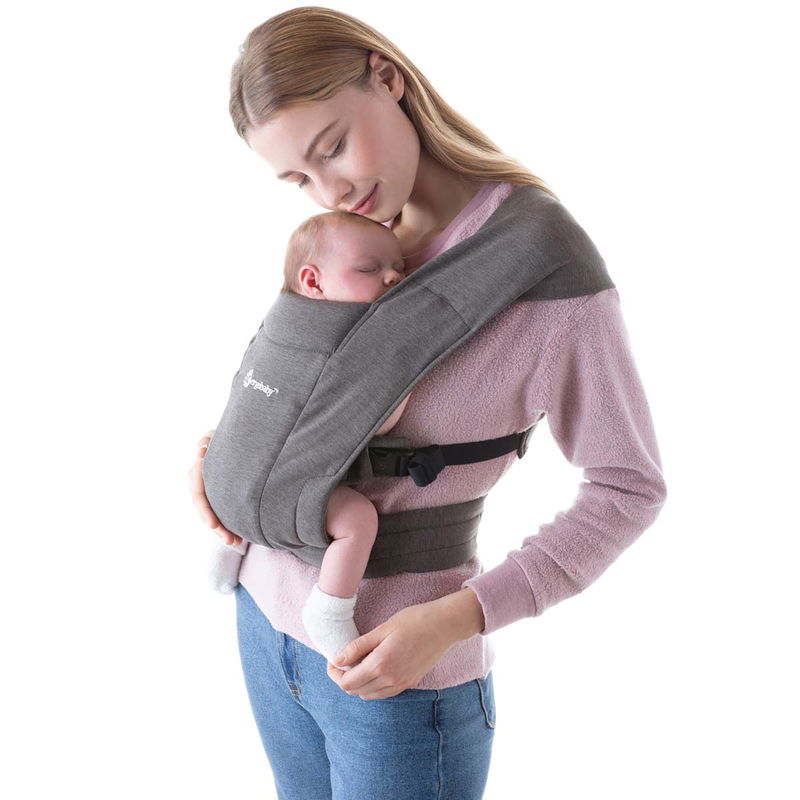 babyonlineshop Ergobaby Embrace Pure Black Babytrage für Neugeborene Online Shopping