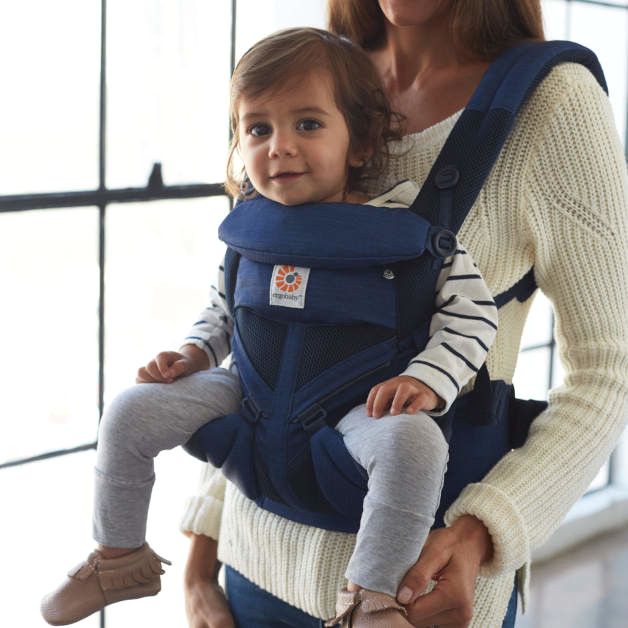 babyonlineshop Ergobaby Omni 360 Cool Air Mesh Indigo Weave Babytrage Rabatte dieses Monats