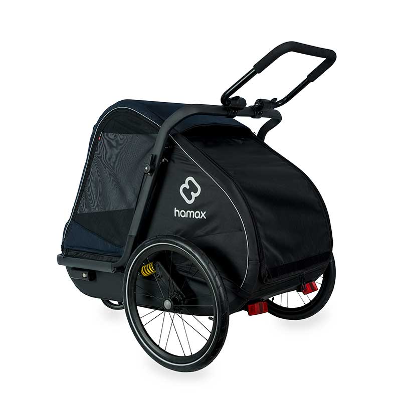 babyonlineshop Hamax Pluto L Hundeanhänger Fahrradanhänger Blau/Schwarz Großer Ausverkauf