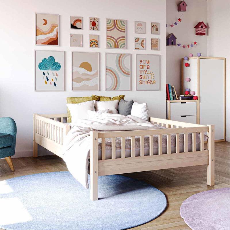 babyonlineshop Nature Kid Lilly Einzelbett natur 120x200 cm Saisonschlussverkauf