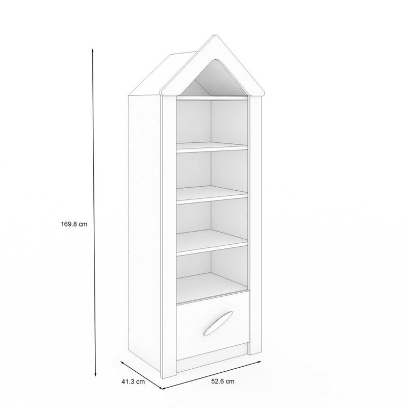 babyonlineshop Nature Kid My House Bücherregal Natur/Grau Online Outlet