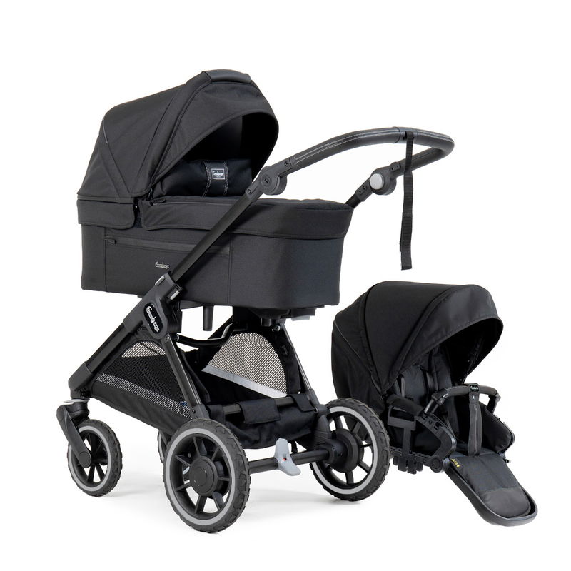 babyonlineshop Emmaljunga SENTO FLAT Kinderwagen All Black Auslauf