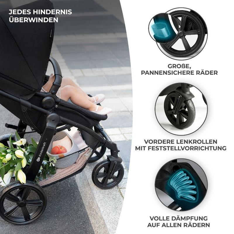 babyonlineshop Kinderkraft Kinderwagen 3in1 MOOV CT Mink Pro grey Hotsell